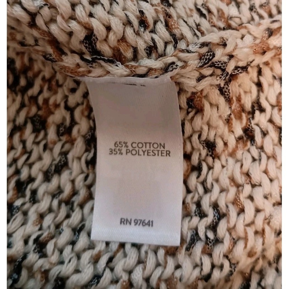 J Jill Marled Open Knit Coastal Casual Textured V Neck Sweater Relaxed Sz SP - Picture 9 of 12